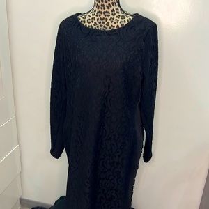 Black long sleeve zip up the back dress